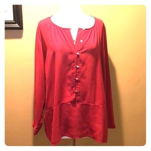 Eloquii red button design blouse